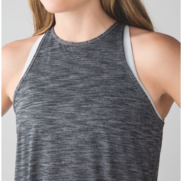 Lululemon Trapeze Twist Tank Heathered Black - Picture 7 of 10